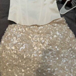 Sequin mini skirt